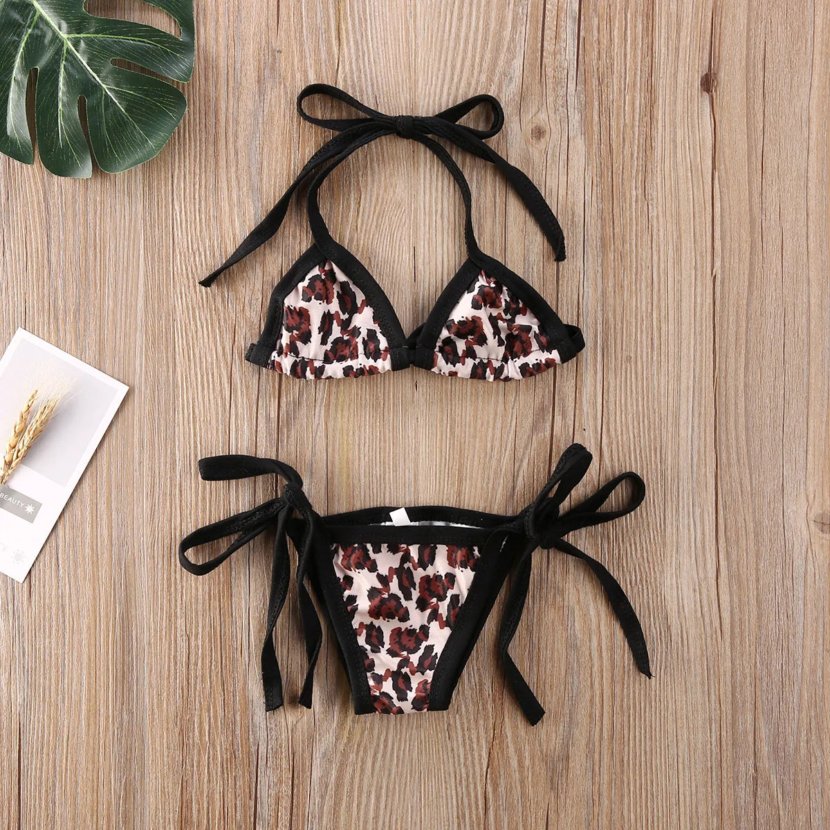 0-24M Baby Girls Leopard Bikini Sets Tankini Toddler Swimwear Summer Infant Beachwear Baby Swimsuit Girls Bathing Suit 2026