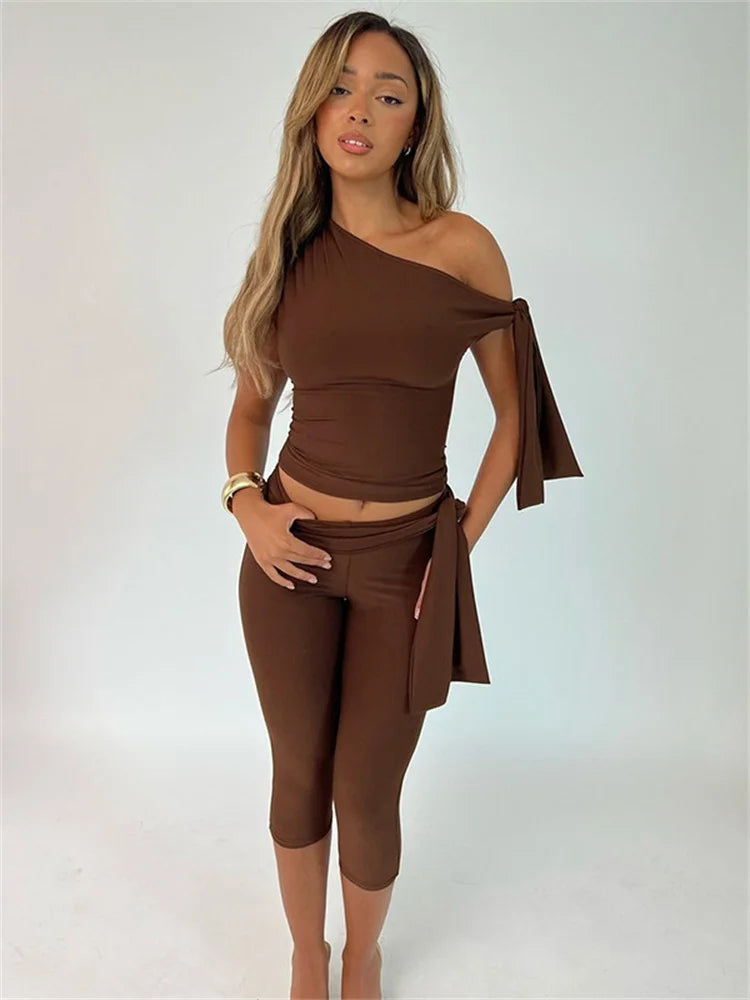Tossy White Shorts 2 Piece-Set Female See-Through Slim