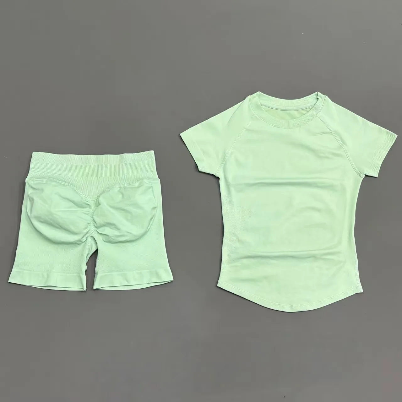 Seamless Short Sleeve Yoga & Gym Set