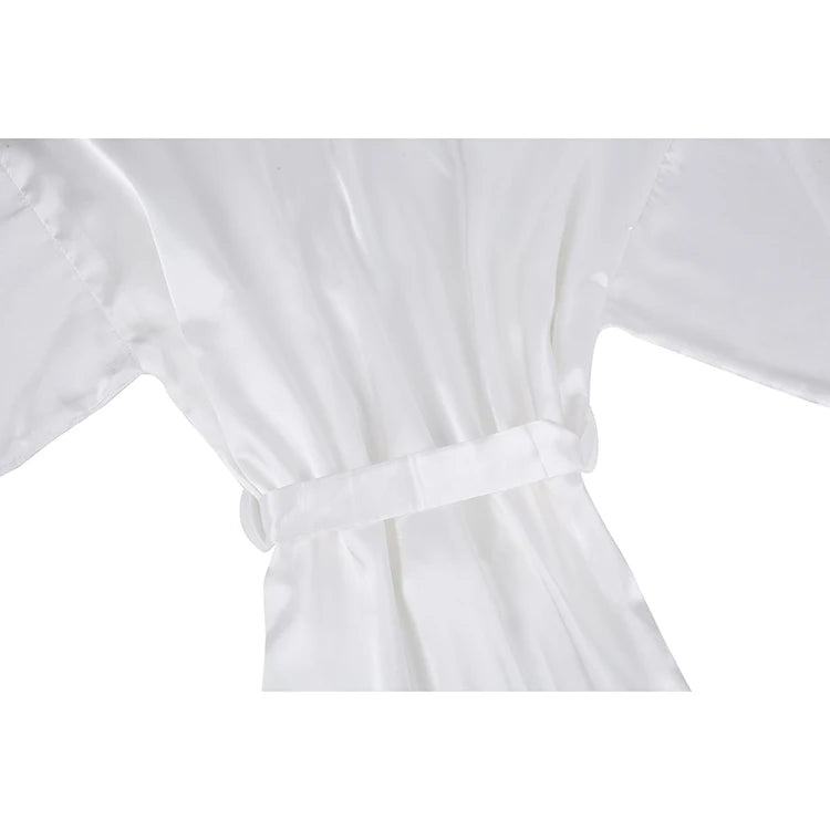 Champagne Satin Bridal Kimono Robe