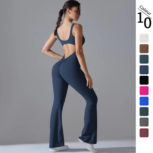 Sexy Back-V Gym Jumpsuit & Yoga Romper
