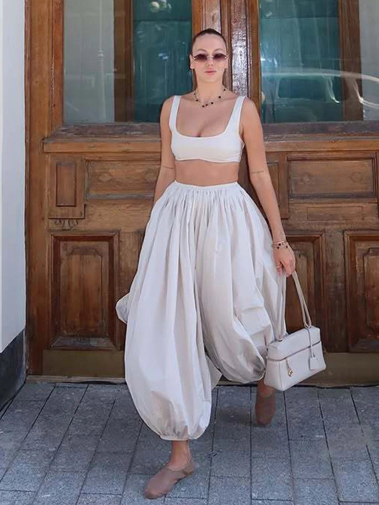 Striped Lantern Pant 3-Piece Street Outfit