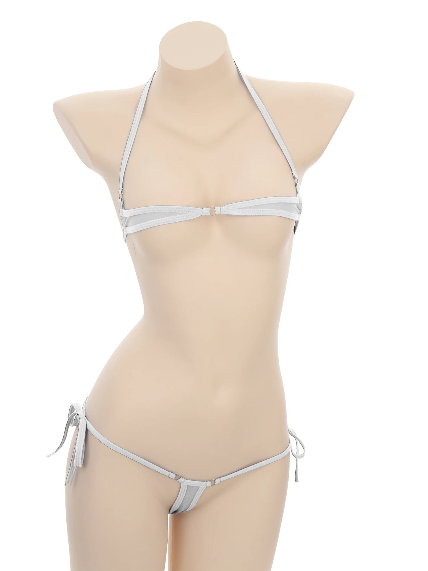 Lace-Up Halter Micro Bikini Set