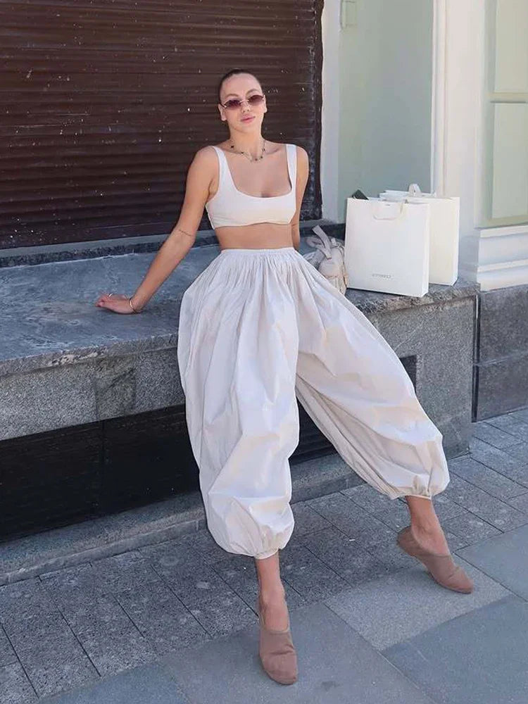 Striped Lantern Pant 3-Piece Street Outfit
